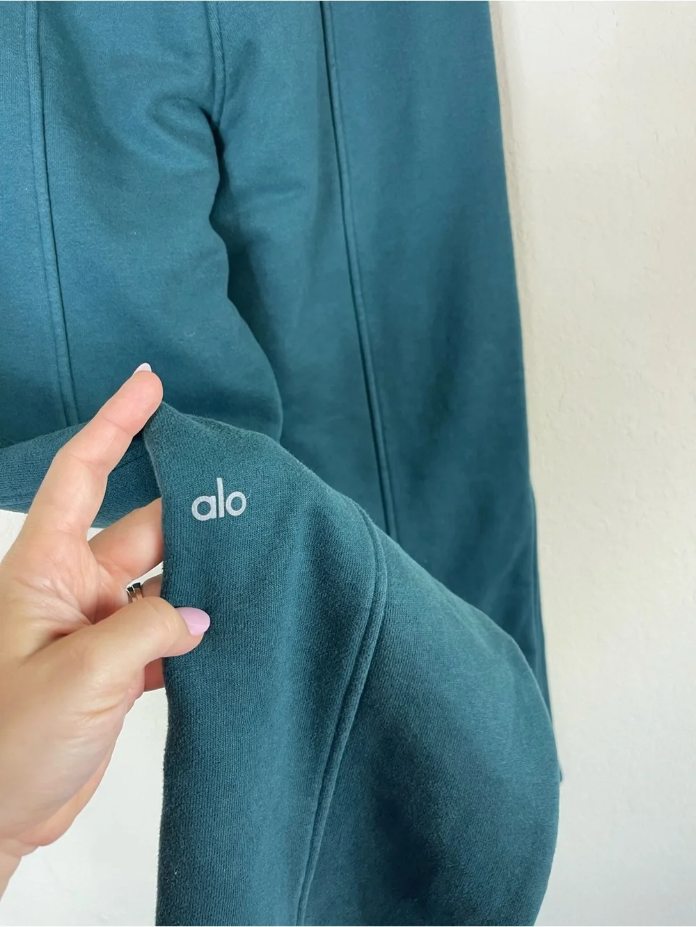 Alo Yoga High-Waist Free Time Straight Heavyweight Sweatpant Midnight Green S